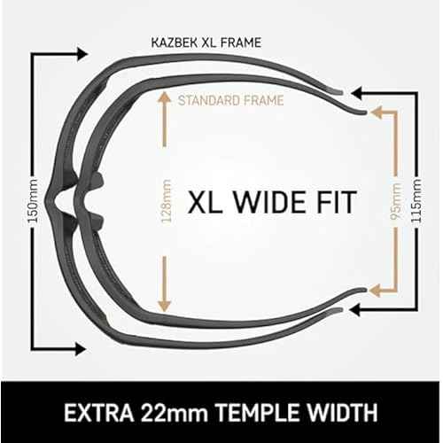EDGE Kazbek XL Wrap-Around Safety Glasses, Anti-Scratch, Non-Slip, UV 400, Military Grade, ANSI/ISEA & MCEPS Compliant