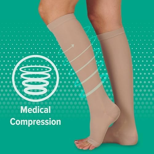 Juzo Basic 4411ad 20-30mmhg Knee-High Open Toe Compression Stocking