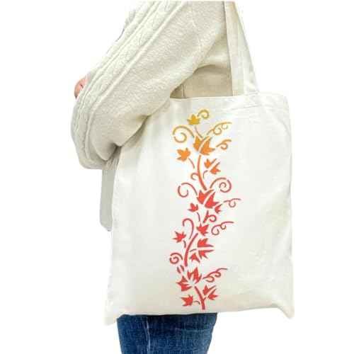 6 Pcs Floral Vine Stencils for Painting Walls Reusable 16 Inch Wall Stencil Flower Stencils Vine Stencil DIY Wall Stencils for Painting Large Pattern on Wood Canvas Furniture Decor (6 Large Vine)