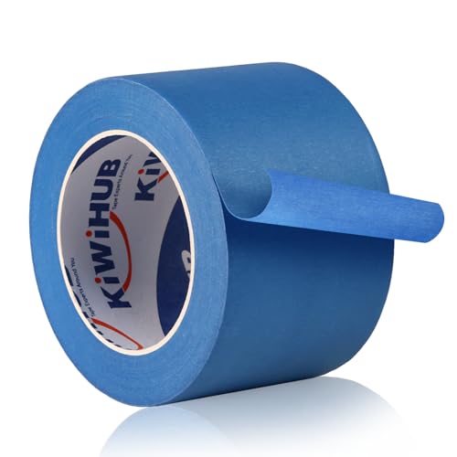 Wide Blue Painters Tape, 3in x 55Y, Blue Masking Tape for Painting, Laser Cutting/Engraving & 3D Printing, 21-Day Clean Removal
