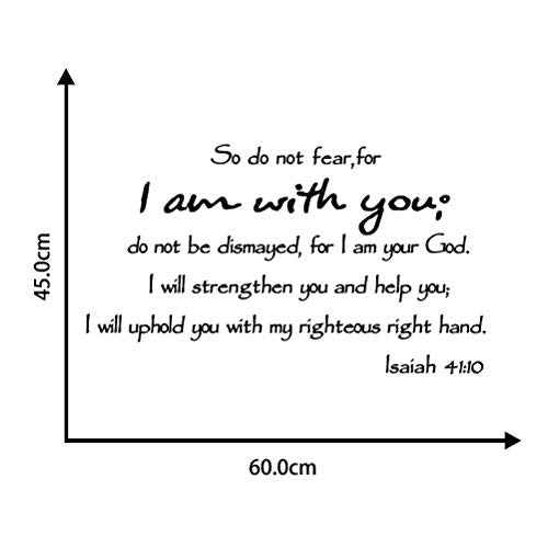 Amosfun Bible Verse Wall Sticker 41 10 Inspirational Removable PVC Decal for Living Room Home Decor Easy Peel and Stick Waterproof
