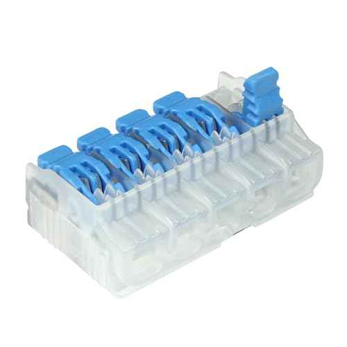 Ideal Electrical in-Sure Lever Wire Connector,12 AWG, 5-Port (30-01L25), Bag of 10?Compact Releasable Connectors for Solid and Stranded Wire
