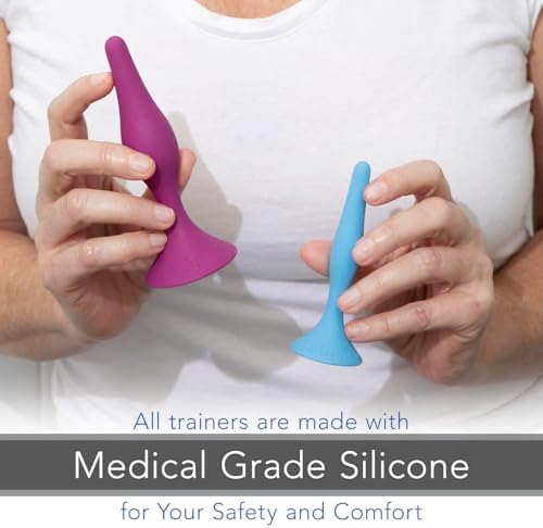 Rectal Dilator Trainer Set for Men and Women – Pelvic Floor Therapy Tool - Medical Grade Silicone, FDA Registered - 4-Pack, Sizes 3-6
