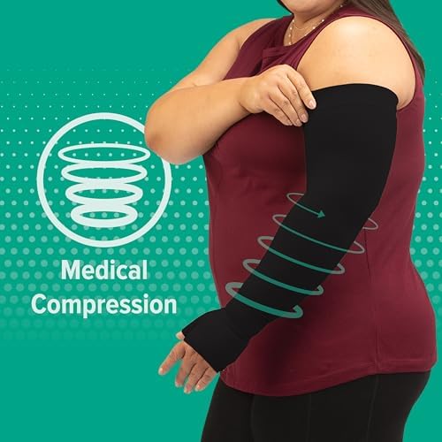 Juzo Soft 2001 20-30mmhg Max Armsleeve with Silicone Top Band for Women,Beige,6 (VI) MAX Long