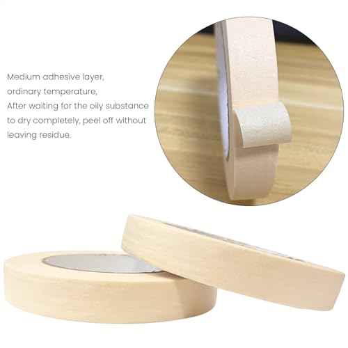 General Purpose Masking Tape for Painting, Arts,Labeling,0.75inch¡¿55yard¡¿2 Rolls,Beige Masking Paper,Medium Adhesive (2)