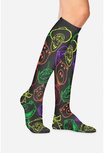 Cherokee Women's 10-15mmHg Compression Socks – Fun Print Knee Highs with Light Support, Soft Feel - PRINTSUPPORT