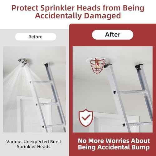 (6 Pack) 1/2" Fire Sprinkler Head Cage Guard Protector Fire Extinguishing System Sprinkler Bracket Red