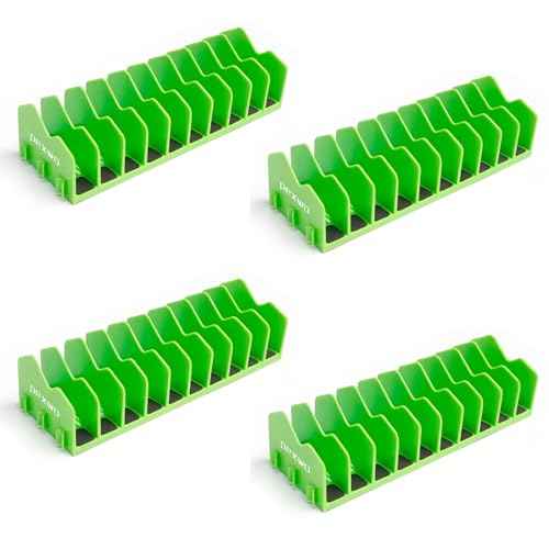 Plier Organizer, Plier Rack, Plier Holder and Cutter Organizer with Non-Slip Rubber Base, Tool BoxOrganizer, PlierOrganizer for Tool Box Drawer, 40 slots, Tool Storage, Plier Rack (4 PC-Green)