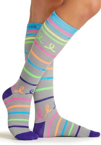 Cherokee Women's 10-15mmHg Compression Socks – Fun Print Knee Highs with Light Support, Soft Feel - PRINTSUPPORT