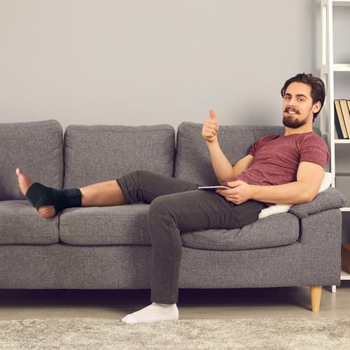 CAMBIVO Ankle Brace for Women & Men, Compression Ankle Support for Sprain & Strain, Achilles Tendonitis, Plantar Fasciitis & Recovery, Ankle Sleeve for Running, Basketball, Football, Daily Use