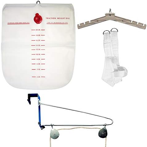 OTC Cervical Traction Kit, Neck Pain Relief, Vertebrae Disk Herniation, Complete Over Door Setup