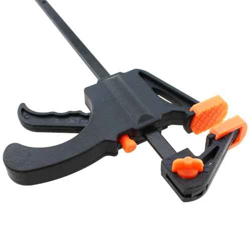 TAODAN 4PCS 4 Inch Trigger Quick Grip Clamps Bar Clamp Trigger Quick Grip Clamp Single Hand Ratchet Woodworking Clamp for Wood Bonding Processes
