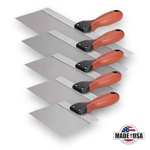 MARSHALLTOWN Drywall Taping Knife Set, 5-Piece Kit, 6-14 Inch Stainless Steel Blades, Made in the USA, DTKTP2
