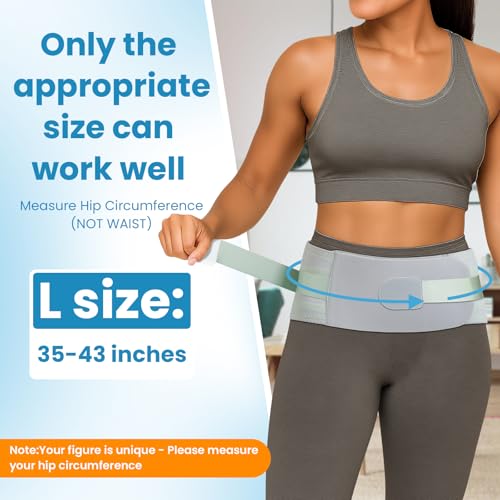 Sacroiliac Belt for Women & Men - Hip Brace for SI Joints Pain Relief, Lower Back & Sciatica Support, Pelvic Stabilizer with Enhanced Compression，SI Belt for Walking, Running，Standing