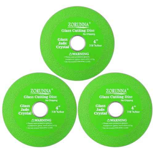 4inch Glass Cutting Disc Tool, Diamond-Edged Glass Tile Cutter, 3 Pcs Ultra-Thin Disco para Cortar Vidrio for Grinding Jade, Crystal, Wine Bottles, Tile.