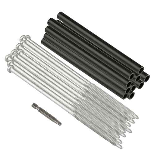 10-Pack Gutter Screws 7-Inch with Black Ferrule - Rust-Resistant Coated for Secure Gutter Installation & Repair