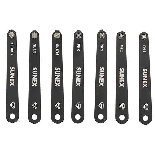 Sunex Tools SXLPSD7 Low Profile Diamond Coated Phillips¢ç & Slotted Screwdriver Set in EVA Foam, 7-Piece