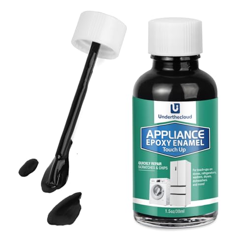Appliance Touch Up Paint Black Appliance Paint Enamel High-Gloss Black Touch Up Paint Pen Scratch Repair for Appliances Refrigerators Metal Surfaces Dishwasher Dryer Microwave Washers 1.5oz