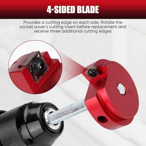 PVC Pipe Reamer Kit, Plastic Pipe Fitting Reamer Tool for Plumbing, 1 Blades PVC Fitting Saver for SCH40, ABS, CPVC Pipe, 6 PCS (3/4", 1", 1-1/2", 2", 3", 4")