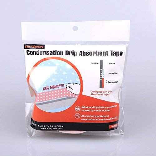 by.RHO Condensation Drip Absorbent Tape Self Adhesive Moisture Trap 9.8' Pink