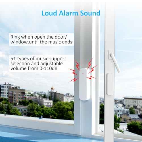 Wireless Door Chime, Door Open Sensor Alarm When Entry Business/Office/Store (500ft Range 51 Ringer Adjustable Volume) Home Alert Bell for Kid/Toddler Safety,2 Receiver +5 Sensor