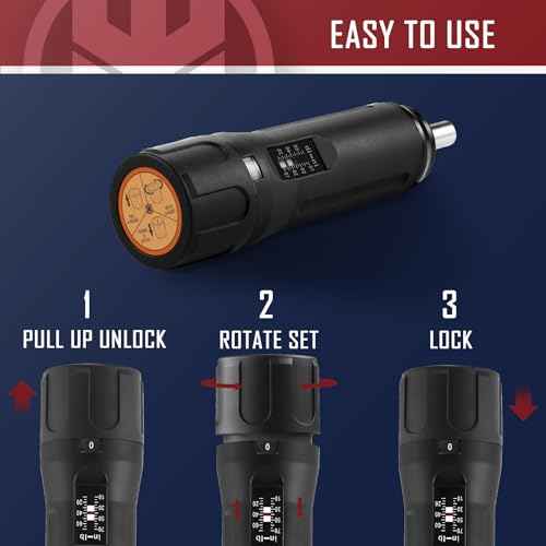 KNINE OUTDOORS Torque Screwdriver Wrench Driver Set 10-70 Inch Pounds lbs for Maintenance with T-bar Handle, 40 Hex Bits, 1/4" Socket, Shaft Extension, For Tools, Bike Repairing and Mounting (Black)