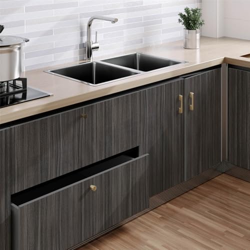 Heroad Wood Contact Paper Grey Wood Grain Contact Paper for Cabinets Countertops Peel and Stick Wallpaper Waterproof Self-Adhesive Decoration Thicken Vinyl 15.7''x118''