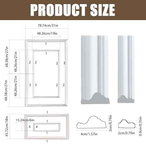 3 Set Peel and Stick Wall Molding Kit - Inner and Outer Layers Style Accent Wall Molding, Ready-to-Assemble Pre Made Wainscoting Wall Panel for Home D?cor (Premium Textured Finish)