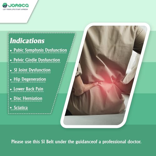 Sacroiliac SI Joint Hip Belt for Women and Men - Adjustable Compression Pelvic Belt Support Hip Brace for SI Joint Dysfunction, Sciatica (Small)