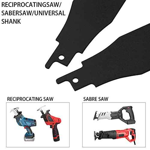 4PCS Reciprocating Saw Scraper Blade, High Carbon Steel Tile Cleaning Tools for Removing Tile Grout Glue Gaps Adhesives, Wall Cleaning, Metal derusting (Black)