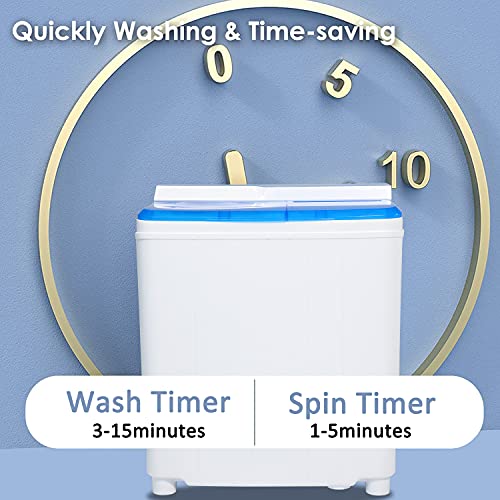 INTERGREAT Portable Washing Machine 24 lbs Mini Washer and Dryer Combo, Small Compact Apartment Washer Machine for Laundry, Camping, RV, Dorms