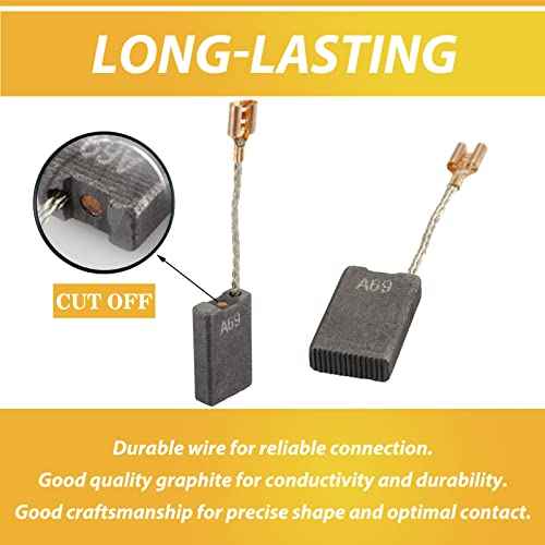 4 Pack 1617014126 Carbon Brushes Compatible with Bosch 11316EVS 11317EVS 11311EVS 11223EVS,Bosch Motor Carbon Brush Replacement Part.