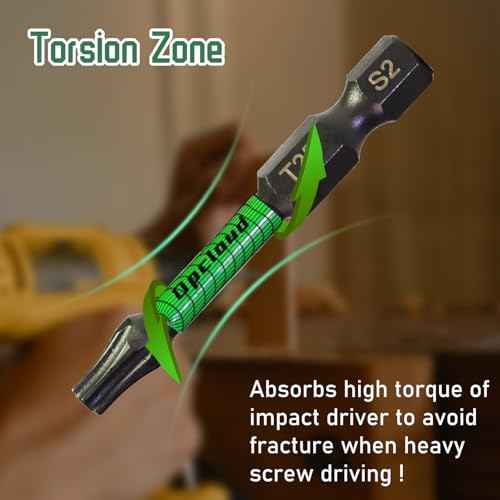 T25 Impact Screwdriver Bit Set, 16 Pieces 2¡±S2 Steel Magnetic Security #25 Torx Tips Driver Power Bit Set with Extension Impact Bit Holder