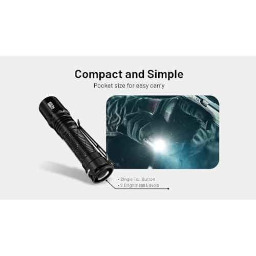 Nitecore MT2C Pro 1800 Lumen EDC Flashlight, USB-C Rechargeable, High Efficient LED, Long Runtime, Long Throw, Slim, Lightweight for Everyday Carry, Glove Box or Outdoor