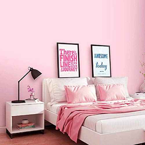 practicalWs Pink Self-Adhesive Wallpaper Film Stick Paper Easy to Apply Peel and Stick Wallpaper Shelf Liner Table and Door Reform Wall Paper