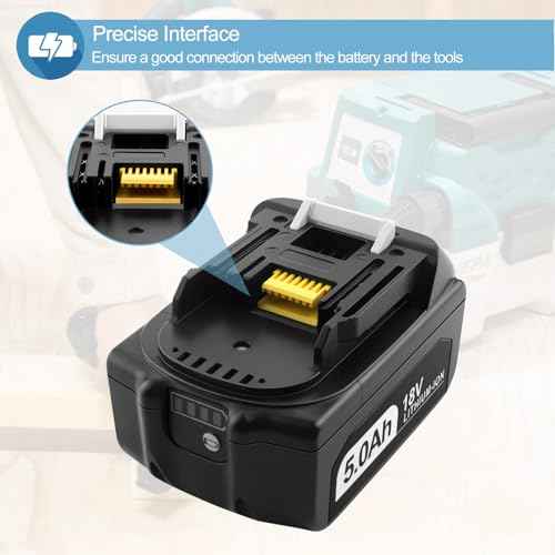 2 Pack BL1850B 18 Volt 5.0Ah Batteries Replacement for Makita 18v Battery
