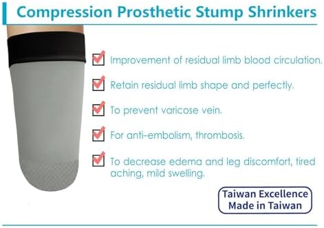 Prosthetic Stump Shrinkers–Above Knee, 35cm, Compression, Amputee Socks, 20-30, Daily use, Taiwan Excellence XL
