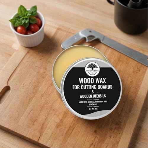 Large Wood Cutting Board Wax 2oz Food Grade Beeswax For Cutting Board | Bees Wax Furniture Polish And Cleaner | carnauba wax, butcher block conditioner, beeswax polish, finishing wax