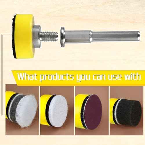 5 PCS Hook and Loop Sanding Discs Pad Kit 1 Inch Drill Attachment Backing Pads Hook and Loop Backing Pads with 1/4-Inch Shank Drill Adapter for Polishing