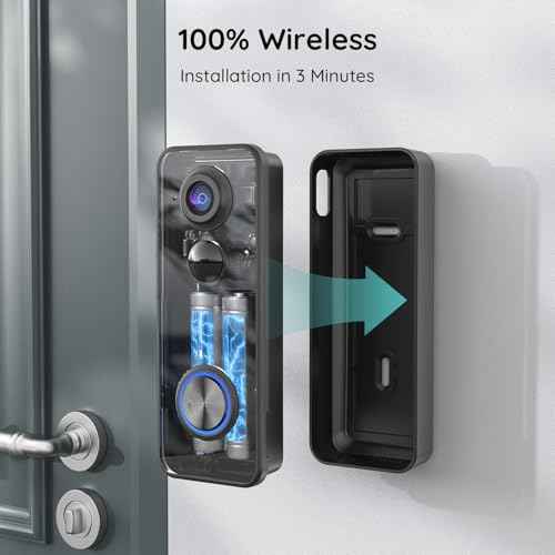 BOIFUN 2K 180¡Æ Head?to?Toe View Doorbell Camera Wireless ? No Subscription, Smart AI Detection, Live View with Two?Way Talk, Battery Video Doorbell, 2.4?GHz Wi?Fi Only