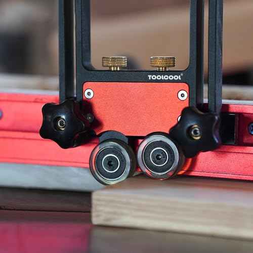 TOOLCOOL Updated Bearing Roller Featherboards Feather Boards for Table Saw Router Tables Band Saws Jig Guide Table Saw Accessories (2 Pack)