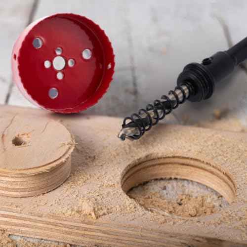 Blulu 4 Set 2/3/4/6 Inch Hole Saw for Recessed Lights and Can Lights, Bi-Metal with Dust Bowl Gard Carbide Hole Saw Set with Drill Bits for Wood, Plywood, Plaster Drywall, PVC, Thin Metal