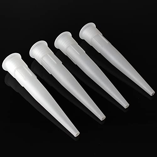 36Pcs Plastic Caulk Nozzles, Caulk Extension Nozzle Tip Replacement for Sausage Caulking Gun (White)