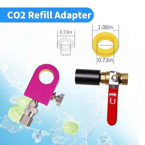 CO2 Refill Adapter Kit ? CGA320 Quick Fill Connector for 60L Pink Cylinders, Save 80% on Gas Costs!Compatible with DUO/Terra/Art Machines (Includes 36 Inch Hose)