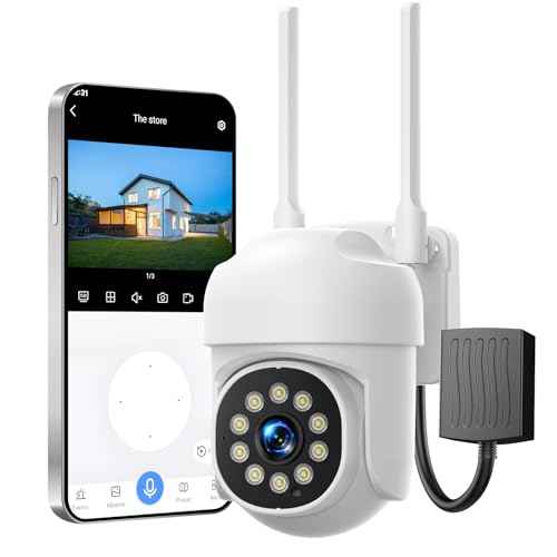 Security Cameras Wireless Outdoor, 350¡Æ Pan & 90¡Æ Tilt CCTV Camera with Auto AI Motion Detection & Spotlight Siren Alarm, WiFi Surveillance Indoor Home Camera, Color Night Vision, 2-Way Talk