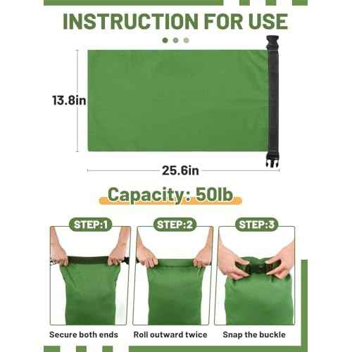 6pcs No-Leaking Sand Bags for Flooding with Buckle - No Tying, Easy to Carry, High-Density Canvas Flood Protection Water Barrier Sandbags for Home Door Basement Garage Flood Control, 13.8'' x 25.6''