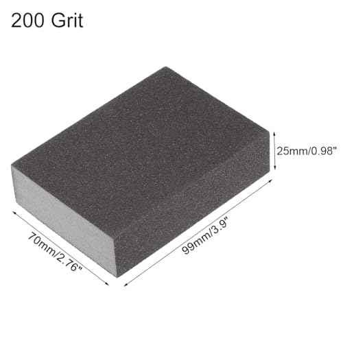 uxcell Sanding Sponge Block, 200 Grit, 99mm x 70mm x 25mm