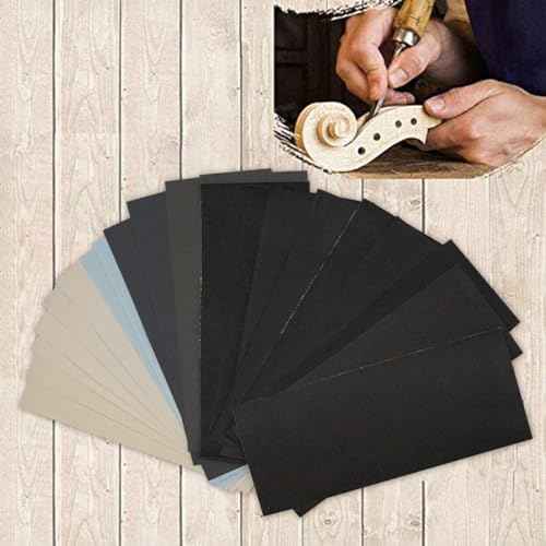 Sandpaper 36 Sheets 280/320/400/600/800/1000/1500/2000/3000 grit Assorted Wet Sanding Paper Automotive Sandpaper Assortment, for Car Wood Metal Furniture 9x3.6 Inch