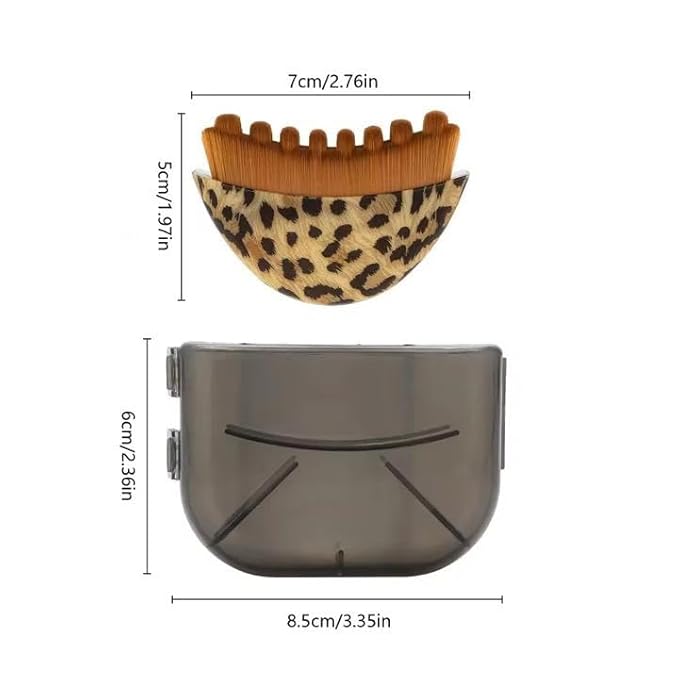 Lymphatic Contour Face Brush Drainage Massager Dry Sculpting Gua Sha Facial Depuffer Tool Massage Skin Lifting Beauty Appliance (1, Leopard)