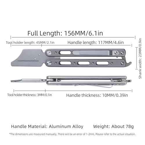 Titanium Utility Knife with Clip Mini Pry Bar EDC Box Cutter Flipper Pocket Knife For Outdoor